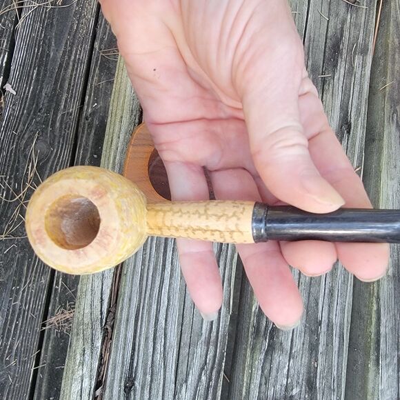 Missouri Meerschaum ORIGINAL Pipe Corn Cob Bamboo Shank Curved Stem EXCELLENT - Picture 6 of 11